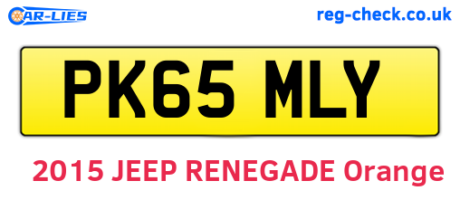 PK65MLY are the vehicle registration plates.