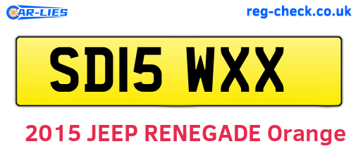 SD15WXX are the vehicle registration plates.