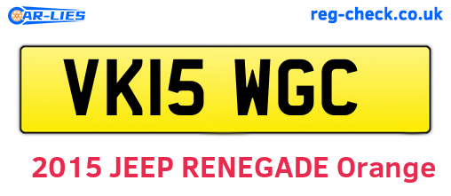 VK15WGC are the vehicle registration plates.