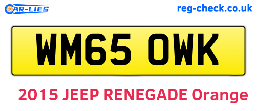 WM65OWK are the vehicle registration plates.