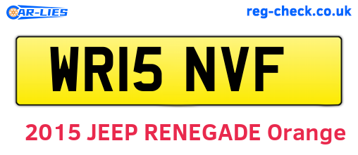 WR15NVF are the vehicle registration plates.