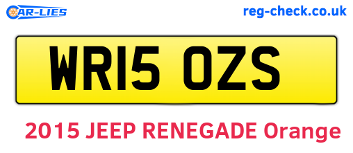 WR15OZS are the vehicle registration plates.