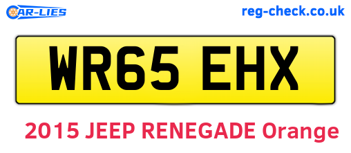 WR65EHX are the vehicle registration plates.