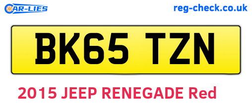 BK65TZN are the vehicle registration plates.
