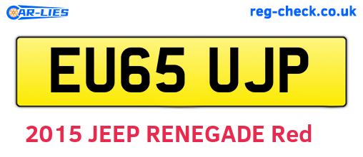 EU65UJP are the vehicle registration plates.