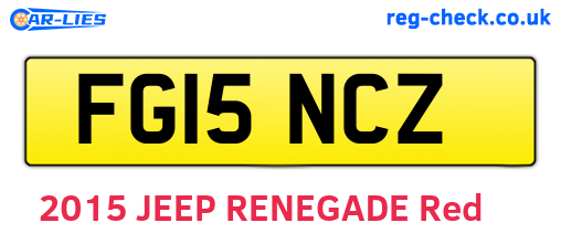 FG15NCZ are the vehicle registration plates.