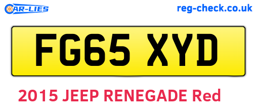 FG65XYD are the vehicle registration plates.
