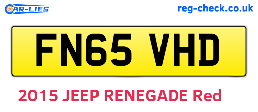 FN65VHD are the vehicle registration plates.
