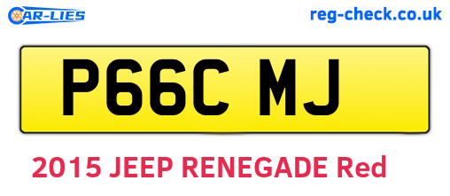 P66CMJ are the vehicle registration plates.