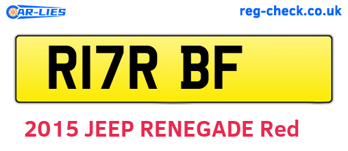 R17RBF are the vehicle registration plates.