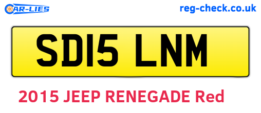 SD15LNM are the vehicle registration plates.