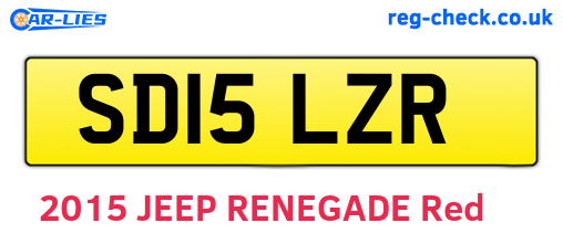SD15LZR are the vehicle registration plates.