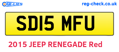 SD15MFU are the vehicle registration plates.