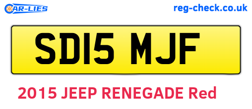 SD15MJF are the vehicle registration plates.