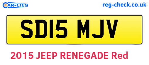 SD15MJV are the vehicle registration plates.