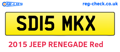 SD15MKX are the vehicle registration plates.
