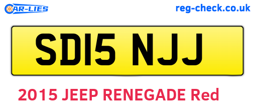SD15NJJ are the vehicle registration plates.