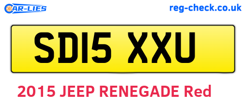 SD15XXU are the vehicle registration plates.
