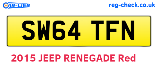 SW64TFN are the vehicle registration plates.