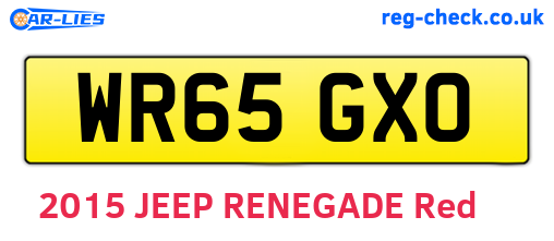 WR65GXO are the vehicle registration plates.