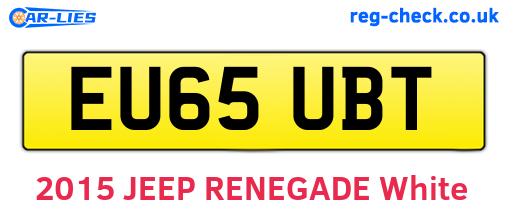 EU65UBT are the vehicle registration plates.