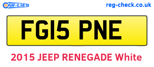 FG15PNE are the vehicle registration plates.
