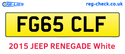FG65CLF are the vehicle registration plates.