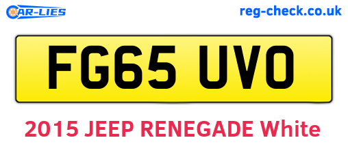 FG65UVO are the vehicle registration plates.