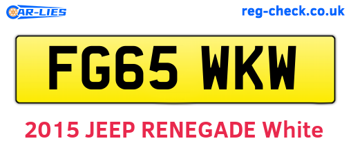 FG65WKW are the vehicle registration plates.