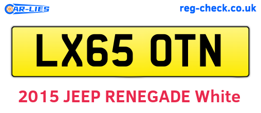 LX65OTN are the vehicle registration plates.