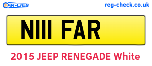 N111FAR are the vehicle registration plates.