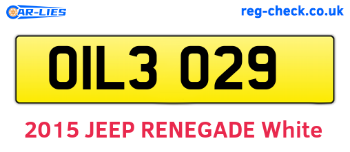 OIL3029 are the vehicle registration plates.