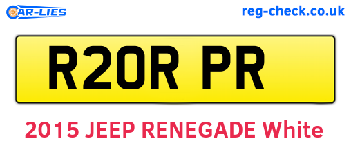 R20RPR are the vehicle registration plates.