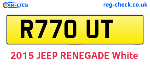 R77OUT are the vehicle registration plates.