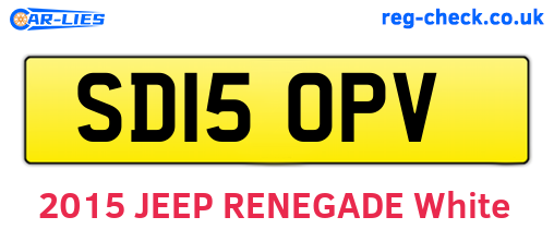 SD15OPV are the vehicle registration plates.