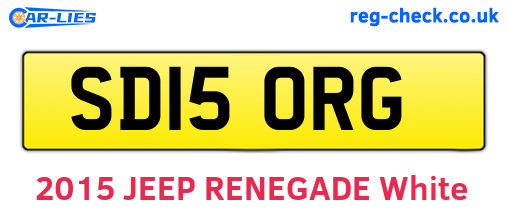 SD15ORG are the vehicle registration plates.