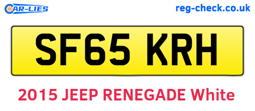 SF65KRH are the vehicle registration plates.
