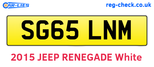 SG65LNM are the vehicle registration plates.