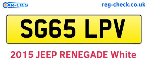 SG65LPV are the vehicle registration plates.