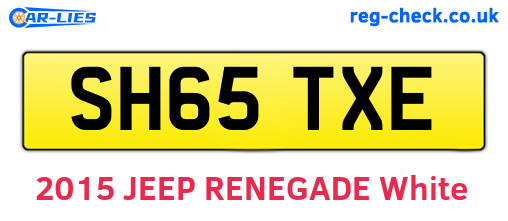 SH65TXE are the vehicle registration plates.