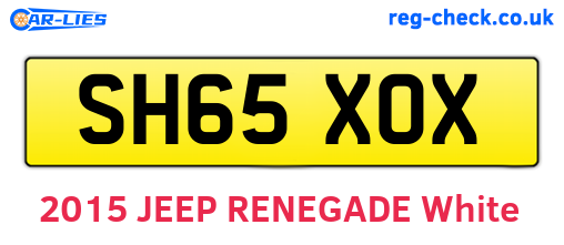 SH65XOX are the vehicle registration plates.