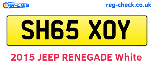 SH65XOY are the vehicle registration plates.