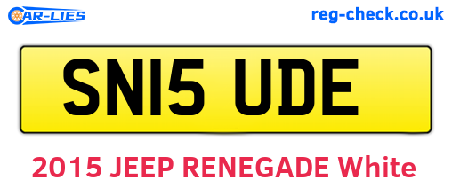 SN15UDE are the vehicle registration plates.