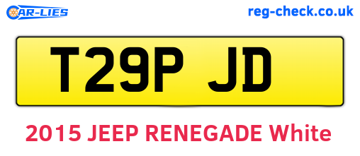 T29PJD are the vehicle registration plates.