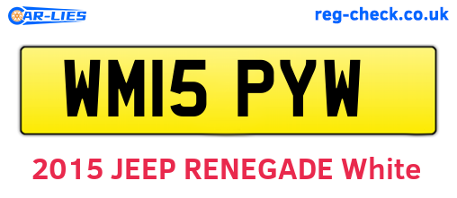 WM15PYW are the vehicle registration plates.