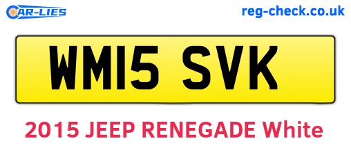 WM15SVK are the vehicle registration plates.