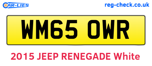 WM65OWR are the vehicle registration plates.