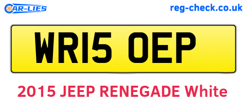 WR15OEP are the vehicle registration plates.