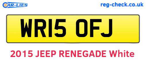 WR15OFJ are the vehicle registration plates.