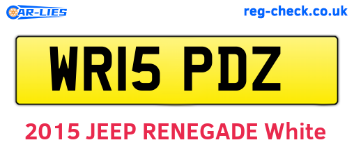 WR15PDZ are the vehicle registration plates.